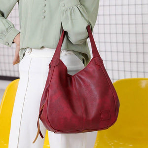 Vintage Handbags for Women PU Leather Shoulder Bag Female Crossbody Hobos Bag Ladies Tote