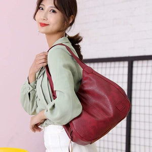 Vintage Handbags for Women PU Leather Shoulder Bag Female Crossbody Hobos Bag Ladies Tote