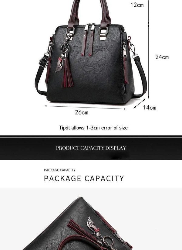 Planet Gates Vintage Leather Ladies HandBags Women Messenger Bags TotesTassel Designer Crossbody Shoulder Bag Boston Hand Bags Hot Sale