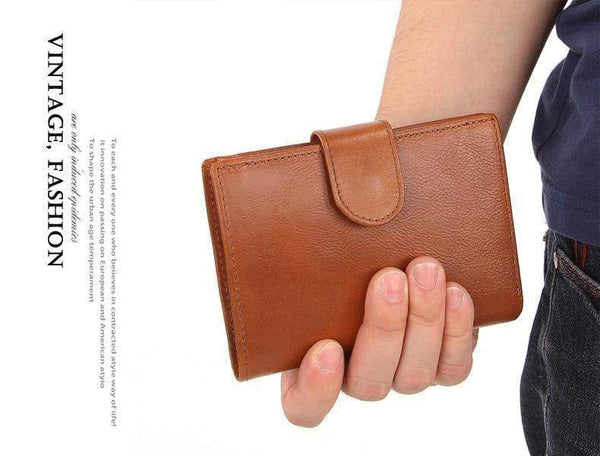 Planet Gates Vintage Men Wallet Genuine Leather Short Wallets Male Multifunctional Cowhide Purse Coin Pocket Driver License Holder