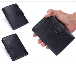 Planet Gates Vintage Men Wallet Genuine Leather Short Wallets Male Multifunctional Cowhide Purse Coin Pocket Driver License Holder