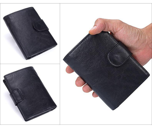 Planet Gates Vintage Men Wallet Genuine Leather Short Wallets Male Multifunctional Cowhide Purse Coin Pocket Driver License Holder
