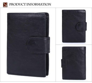 Planet Gates Vintage Men Wallet Genuine Leather Short Wallets Male Multifunctional Cowhide Purse Coin Pocket Driver License Holder