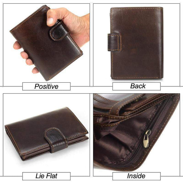 Planet Gates Vintage Men Wallet Genuine Leather Short Wallets Male Multifunctional Cowhide Purse Coin Pocket Driver License Holder