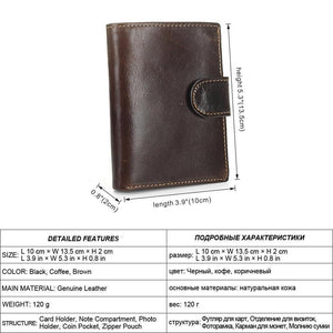 Planet Gates Vintage Men Wallet Genuine Leather Short Wallets Male Multifunctional Cowhide Purse Coin Pocket Driver License Holder