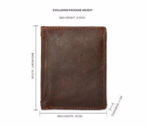 Planet Gates Vintage Men Wallets Crazy Horse Leather Wallets for Men Multi Function Men Wallet with Coin Pocket Brown Male Purse