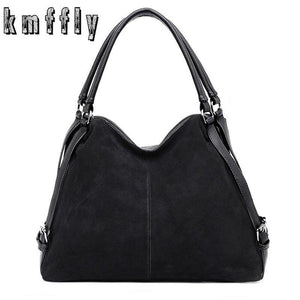 Vintage Nubuck Leather Bags  Larger Totes Women Crossbody Bags All-match Faux Suede Shoulder Bag