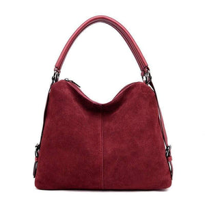 Vintage Nubuck Leather Bags  Larger Totes Women Crossbody Bags All-match Faux Suede Shoulder Bag