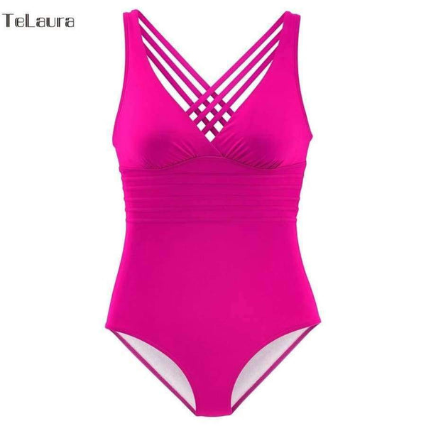 Planet Gates Vintage One Piece Swimsuit Women Swimwear Push Up Bathing Suit Back Cross Bandage Monokini Beach Wear Retro Swim Suit