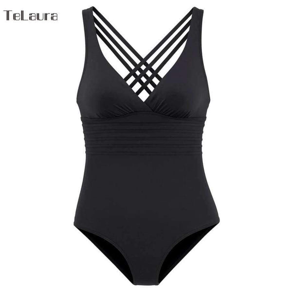 Planet Gates Vintage One Piece Swimsuit Women Swimwear Push Up Bathing Suit Back Cross Bandage Monokini Beach Wear Retro Swim Suit