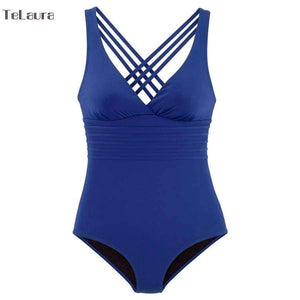 Planet Gates Vintage One Piece Swimsuit Women Swimwear Push Up Bathing Suit Back Cross Bandage Monokini Beach Wear Retro Swim Suit