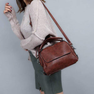 Vintage PU Leather Women Bag Large Capacity Handbags Designer Famous Brand Messenger Bag s