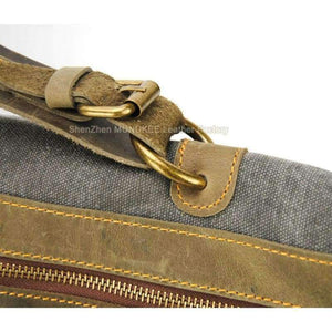 Planet Gates Vintage Retro military Canvas + Leather men travel bags luggage bags men weekend Bag Overnight duffle bags tote Leisure M314#