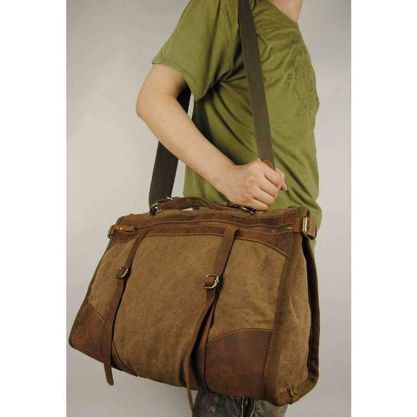 Planet Gates Vintage Retro military Canvas + Leather men travel bags luggage bags men weekend Bag Overnight duffle bags tote Leisure M314#