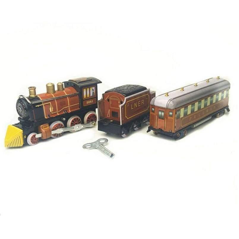 Planet Gates Vintage Tin Toys Train Classic Clockwork Toys for Adults,Retro Wind Up Tin Toy with Clockwork Handmade Craft Gifts