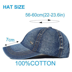 Planet Gates Vintage Washed Cotton Baseball Cap Men Women Denim Dad Hat Adjustable Trucker Style Low Profile