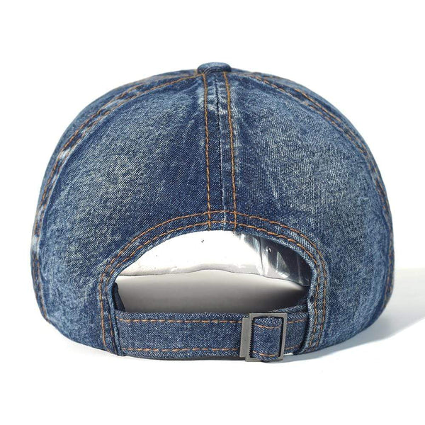 Planet Gates Vintage Washed Cotton Baseball Cap Men Women Denim Dad Hat Adjustable Trucker Style Low Profile