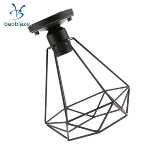 Planet Gates Vintage Wire Diamond Loft Pendant Ceiling Light Lamp Cage Shade 110-220V