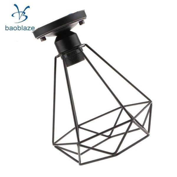 Planet Gates Vintage Wire Diamond Loft Pendant Ceiling Light Lamp Cage Shade 110-220V
