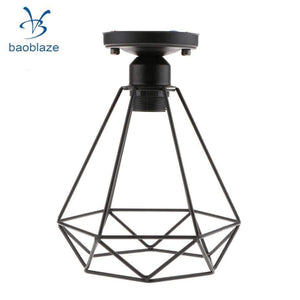 Planet Gates Vintage Wire Diamond Loft Pendant Ceiling Light Lamp Cage Shade 110-220V