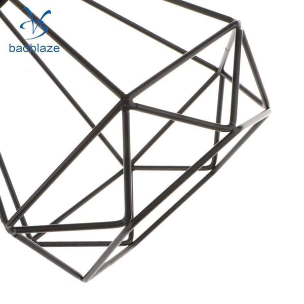 Planet Gates Vintage Wire Diamond Loft Pendant Ceiling Light Lamp Cage Shade 110-220V