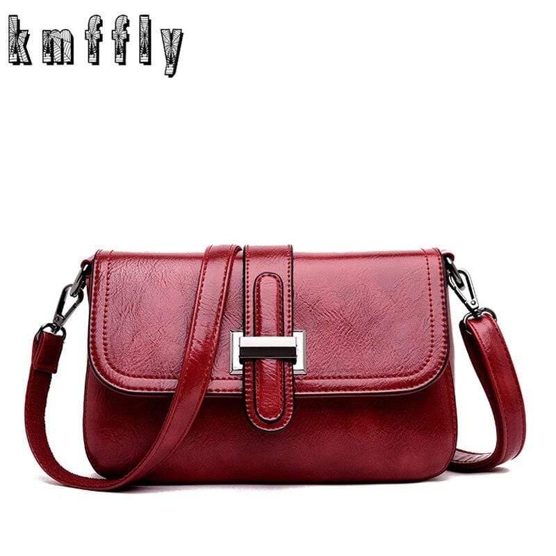 Vintage Women Flap Fashion Casual Real Leather Shoulder Bags Lady Crossbody Messenger Bag Elegant