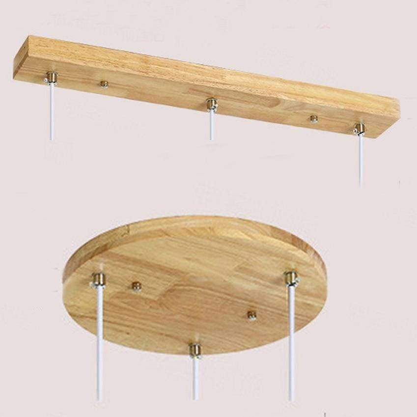 Planet Gates Vintage wood lamp Base Round Rectangular 30cm 50cm 3 heads DIY chandelier wooden Ceiling base hanging lamp Lighting Accessories