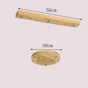 Planet Gates Vintage wood lamp Base Round Rectangular 30cm 50cm 3 heads DIY chandelier wooden Ceiling base hanging lamp Lighting Accessories