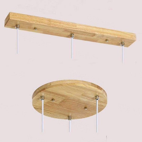 Planet Gates Vintage wood lamp Base Round Rectangular 30cm 50cm 3 heads DIY chandelier wooden Ceiling base hanging lamp Lighting Accessories