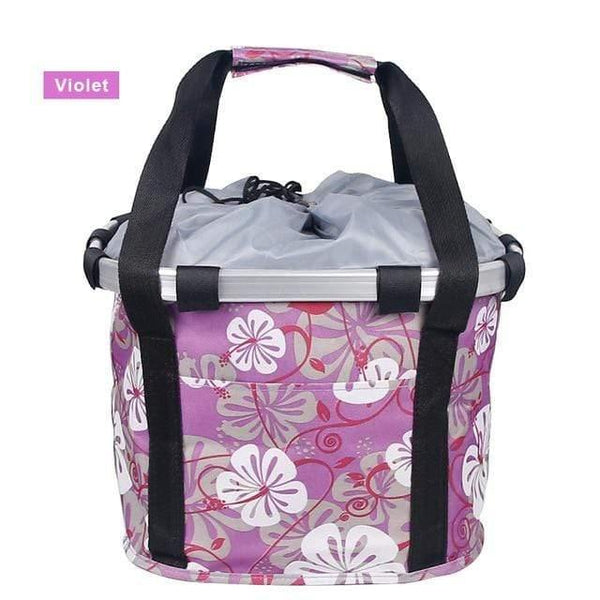 Planet Gates Violet / China Bicycle Basket Handlebar Pannier Cycling Carryings Holder Bike Riding Pouch Cycle Biking Front Baggage Bag 3.0KG Load