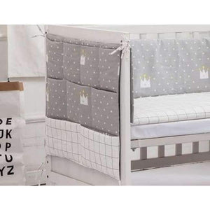 Planet Gates Violet Cotton Grey Baby Bed Hanging Storage Bag Newborn Crib Organizer Toy Diaper Pocket for Babies Bedding Set 50*60CM