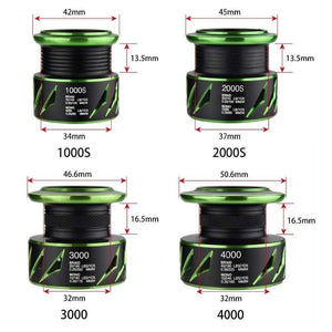 Planet Gates Viper II Spinning Reel Spare Spool 1000 2000 Shallow Light Spool 3000 4000 Standard Deep Spool Extra Fishing Reel Spool