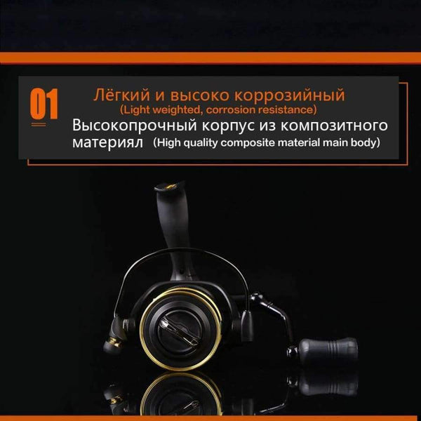 Planet Gates Virtus 1000 2000 3000 4000 5000 6000 100% Original Wheel Ultralight Aluminum Spool 7.5KG Saltwater Fishing Spinning Reel