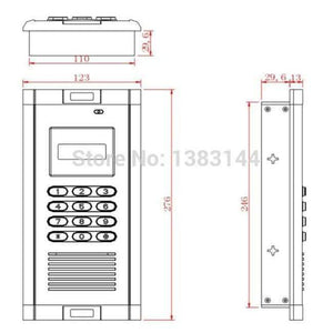 Planet Gates Voice Communication optional audio wireless intercom access system for building with GSM door opener function