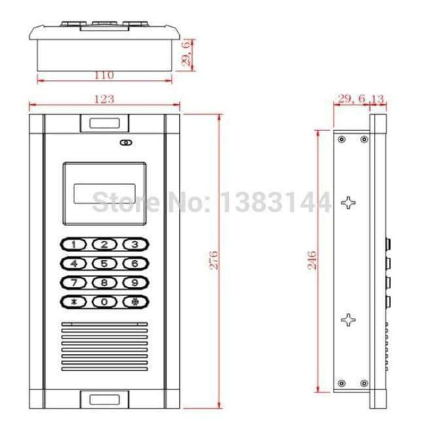 Planet Gates Voice Communication optional audio wireless intercom access system for building with GSM door opener function