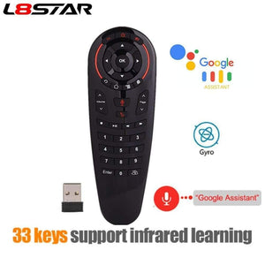 Planet Gates Voice Gyro G30S G30S Voice Air Mouse Universal Remote Control 33 Keys IR Learning Gyro Sensing Wireless Smart Remote For Android Tv Box X96 Mini