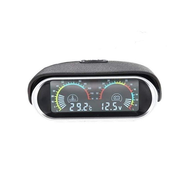 Planet Gates Voltmeter car motorcycle auto for mitsubishi Horizontal water temperature gauge motor temp sensor Volt Meter 2 in 1 12v LCD