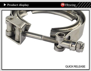 Planet Gates VR - 2.5" SUS 304 Steel Stainless Exhaust V Band Clamp Flange Kit QUICK RELEASE CLAMP Male Female FLANGE OR NORMAL TYPE