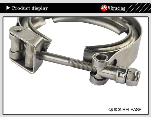 Planet Gates VR - 2.5" SUS 304 Steel Stainless Exhaust V Band Clamp Flange Kit QUICK RELEASE CLAMP Male Female FLANGE OR NORMAL TYPE