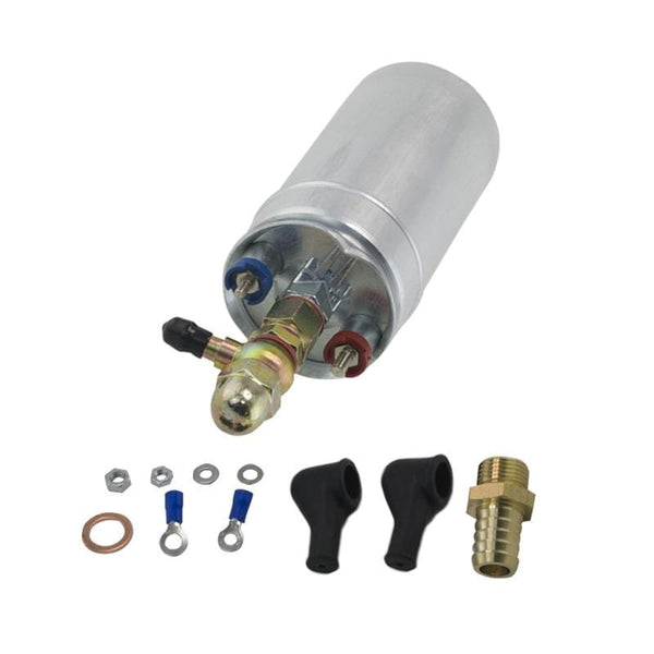 Planet Gates VR - External Fuel Pump 0580 254 044  FUEL PUMP WITH BANJO FITTING KIT HOSE ADAPTOR UNION 8MM OUTLET TAIL