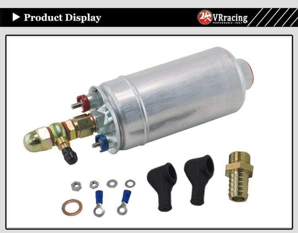 Planet Gates VR - External Fuel Pump 0580 254 044  FUEL PUMP WITH BANJO FITTING KIT HOSE ADAPTOR UNION 8MM OUTLET TAIL