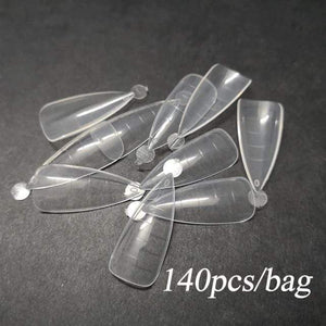 Planet Gates W 140pcs in bag Dual Nail Forms French False Tips Builder Poly UV Nail Gel System Acrylic Nail Art Decorations Long Full Cover Easy Tools