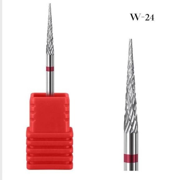 Planet Gates W-24 1pcs Carbide Tungsten Cutter Nail Bit Wearproof Manicure Polishing Clean Cuticle Polishing Tools for Manicure Drill