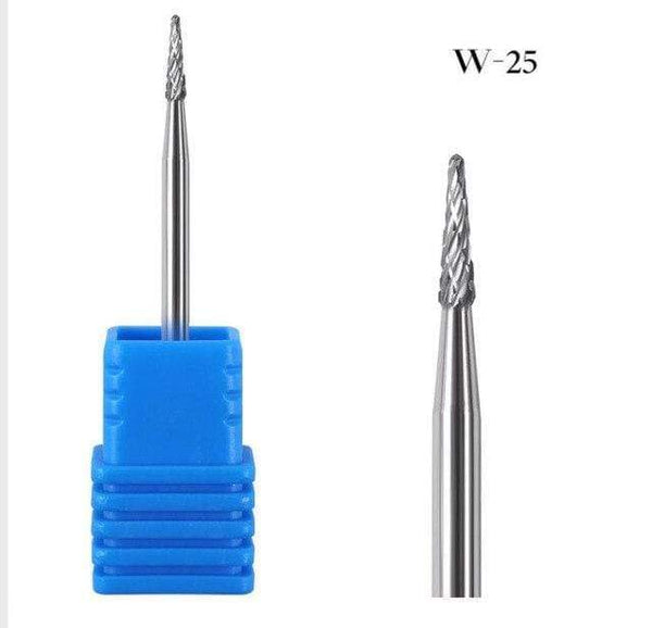 Planet Gates W-25 1pcs Carbide Tungsten Cutter Nail Bit Wearproof Manicure Polishing Clean Cuticle Polishing Tools for Manicure Drill