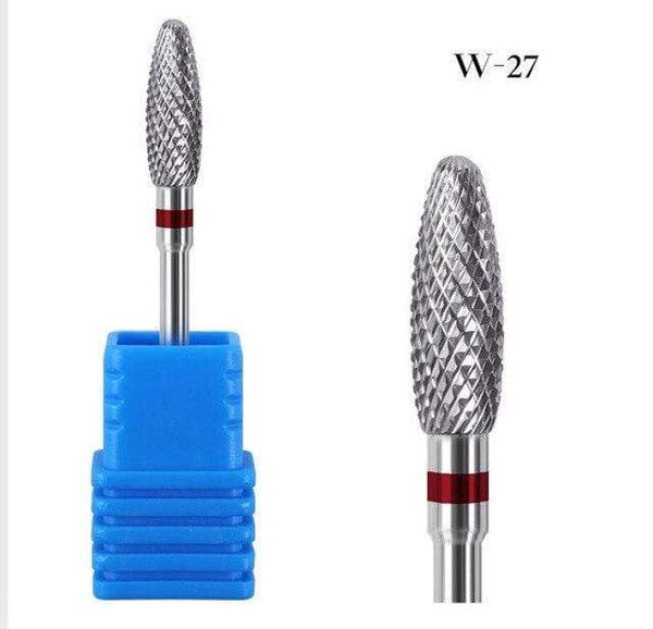 Planet Gates W-27 1pcs Carbide Tungsten Cutter Nail Bit Wearproof Manicure Polishing Clean Cuticle Polishing Tools for Manicure Drill