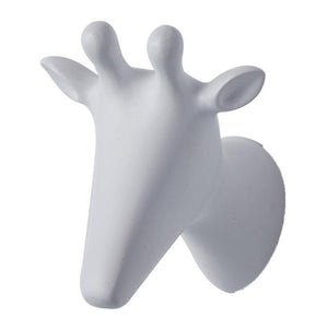 Modern European Style Creative Resin Animal Art Handmade Cloth Hook Keys Holder Door Knob Pull Clothes Hook