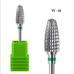 Planet Gates W-40 1pcs Carbide Tungsten Cutter Nail Bit Wearproof Manicure Polishing Clean Cuticle Polishing Tools for Manicure Drill