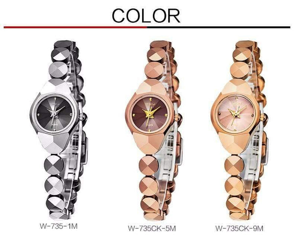Planet Gates W 735CK 5M / China Women luxury brand waterproof style quartz watch Tungsten steel gold nurse watch bracelet women