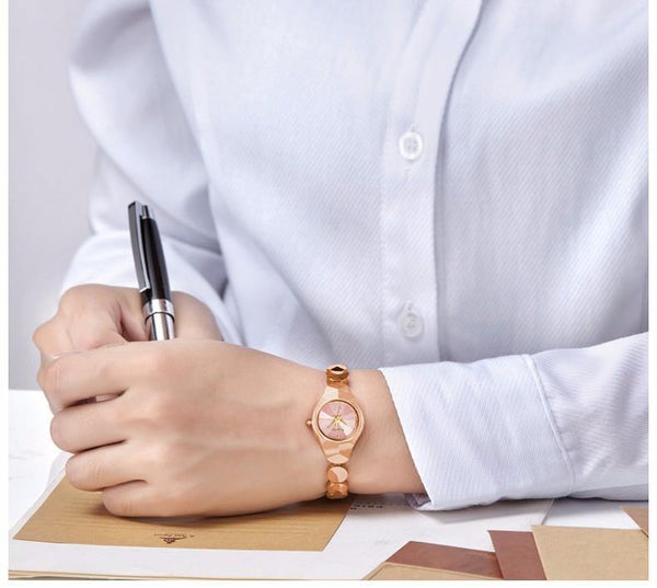 Planet Gates W 735CK 5M / China Women luxury brand waterproof style quartz watch Tungsten steel gold nurse watch bracelet women