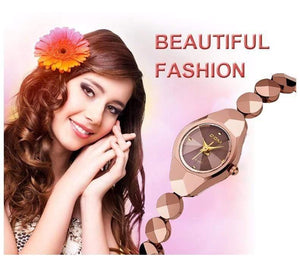 Planet Gates W 735CK 5M / China Women luxury brand waterproof style quartz watch Tungsten steel gold nurse watch bracelet women